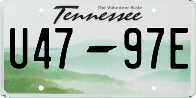 TN license plate U4797E