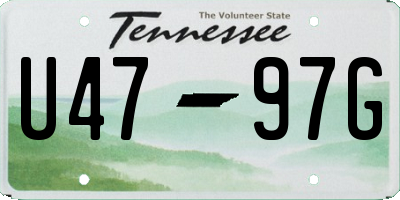 TN license plate U4797G