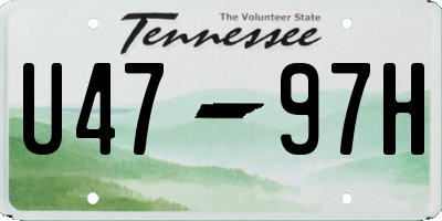 TN license plate U4797H