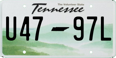 TN license plate U4797L