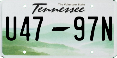 TN license plate U4797N