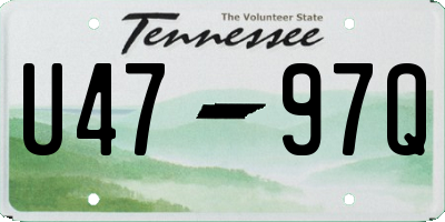 TN license plate U4797Q