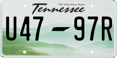 TN license plate U4797R