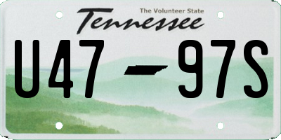 TN license plate U4797S