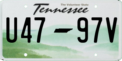 TN license plate U4797V