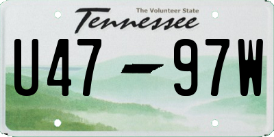 TN license plate U4797W