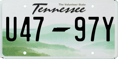 TN license plate U4797Y