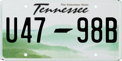 TN license plate U4798B