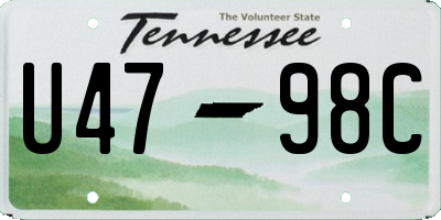 TN license plate U4798C