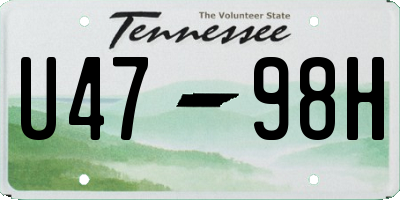 TN license plate U4798H