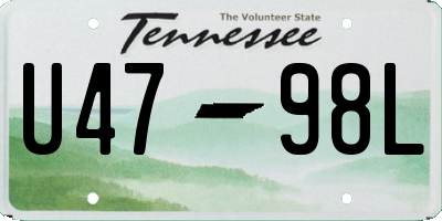 TN license plate U4798L
