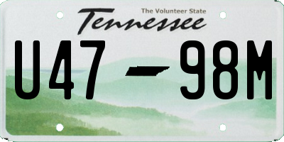 TN license plate U4798M