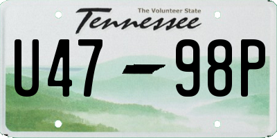 TN license plate U4798P