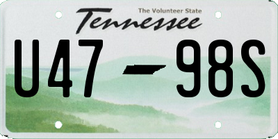 TN license plate U4798S