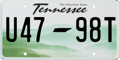 TN license plate U4798T