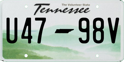 TN license plate U4798V