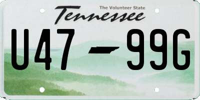 TN license plate U4799G