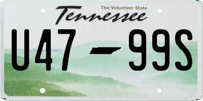 TN license plate U4799S