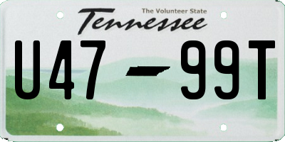 TN license plate U4799T