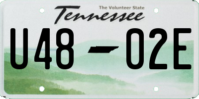 TN license plate U4802E