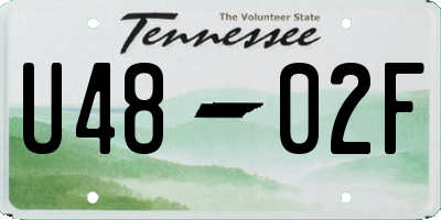 TN license plate U4802F