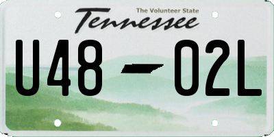 TN license plate U4802L