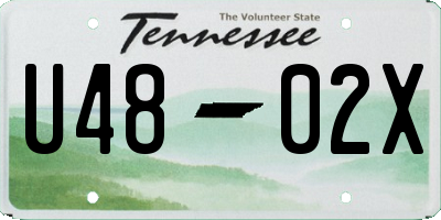 TN license plate U4802X