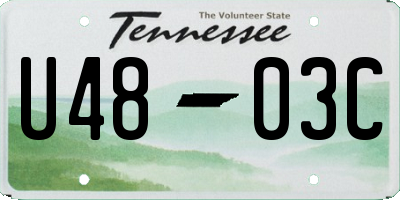 TN license plate U4803C