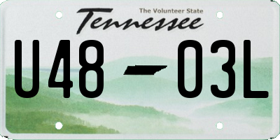 TN license plate U4803L