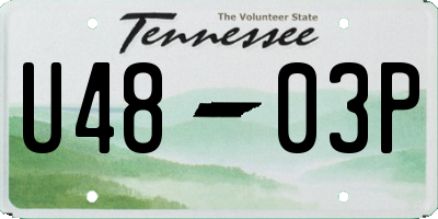 TN license plate U4803P