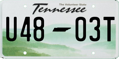TN license plate U4803T