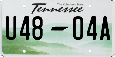 TN license plate U4804A