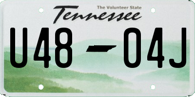 TN license plate U4804J
