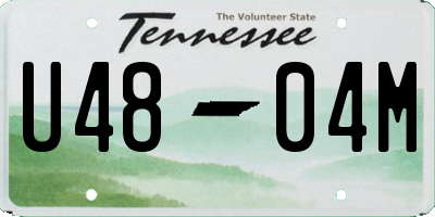 TN license plate U4804M