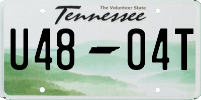 TN license plate U4804T
