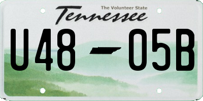 TN license plate U4805B