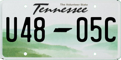 TN license plate U4805C