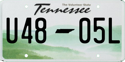 TN license plate U4805L