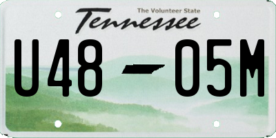 TN license plate U4805M