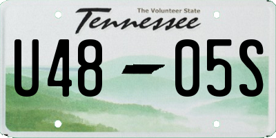 TN license plate U4805S
