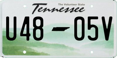TN license plate U4805V