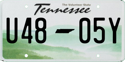 TN license plate U4805Y