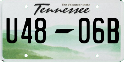 TN license plate U4806B