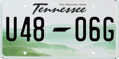 TN license plate U4806G