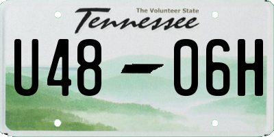 TN license plate U4806H