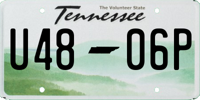 TN license plate U4806P