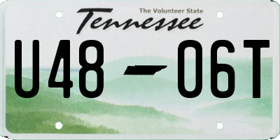TN license plate U4806T