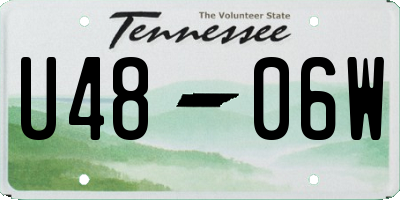 TN license plate U4806W