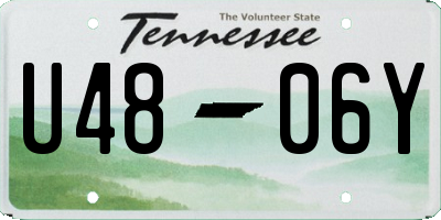 TN license plate U4806Y