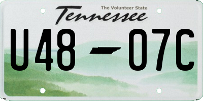 TN license plate U4807C
